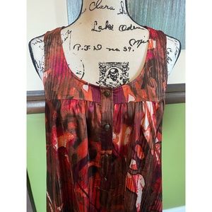 Calvin Klein Faux Silk Sleeveless Top